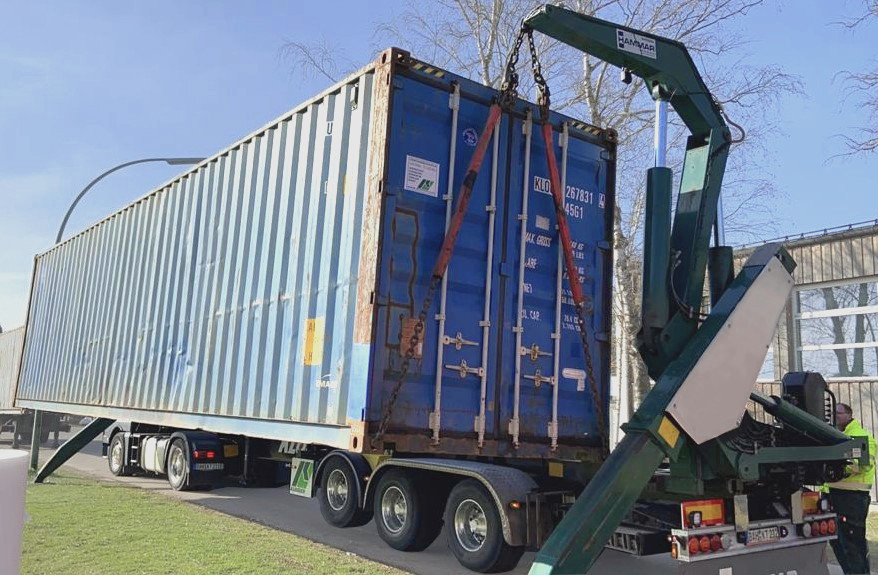 Seitenlader mieten Container Transport